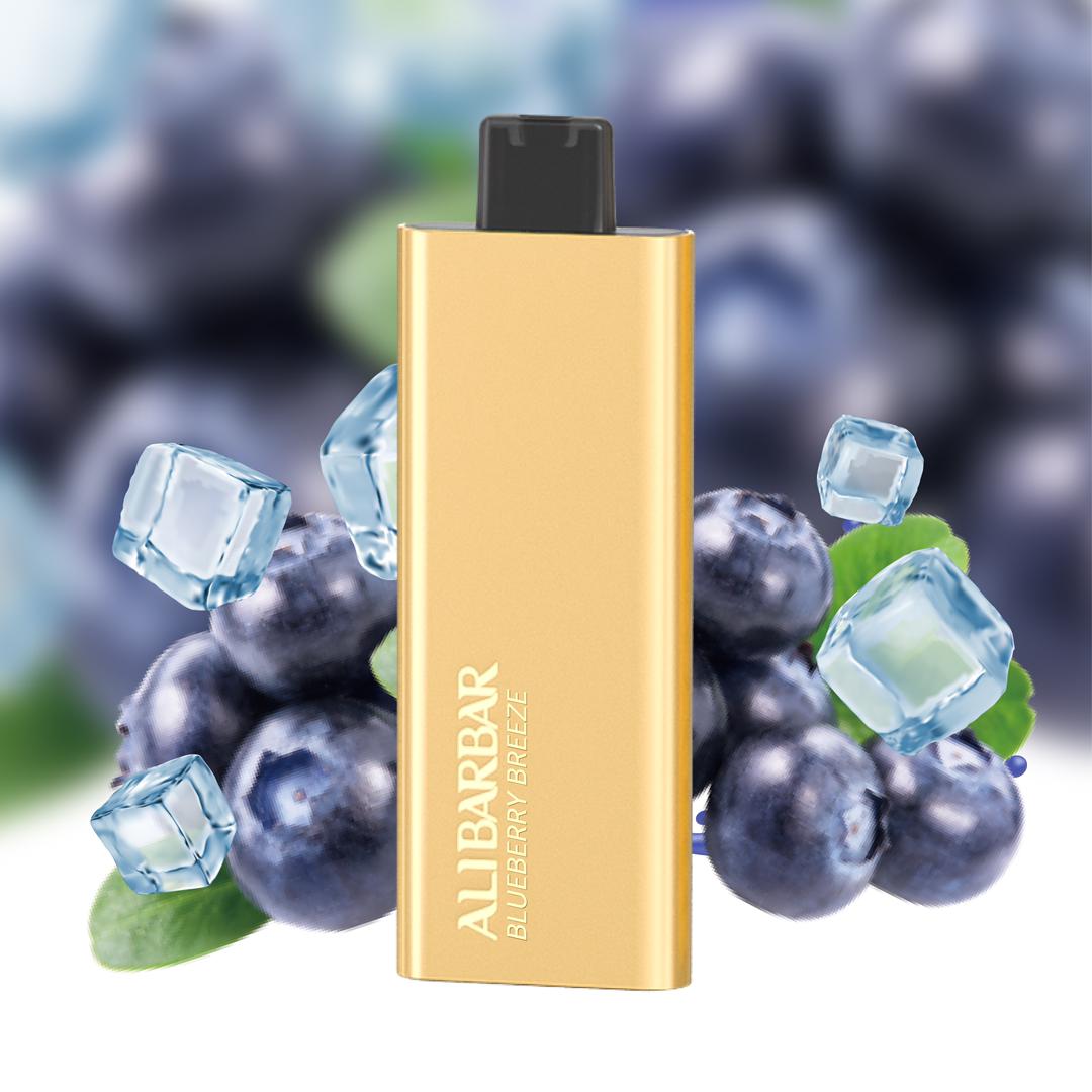 AliBarBar Pandora Blueberry Breeze, 7,000 puff disposable vape, 50mg nicotine, Australia