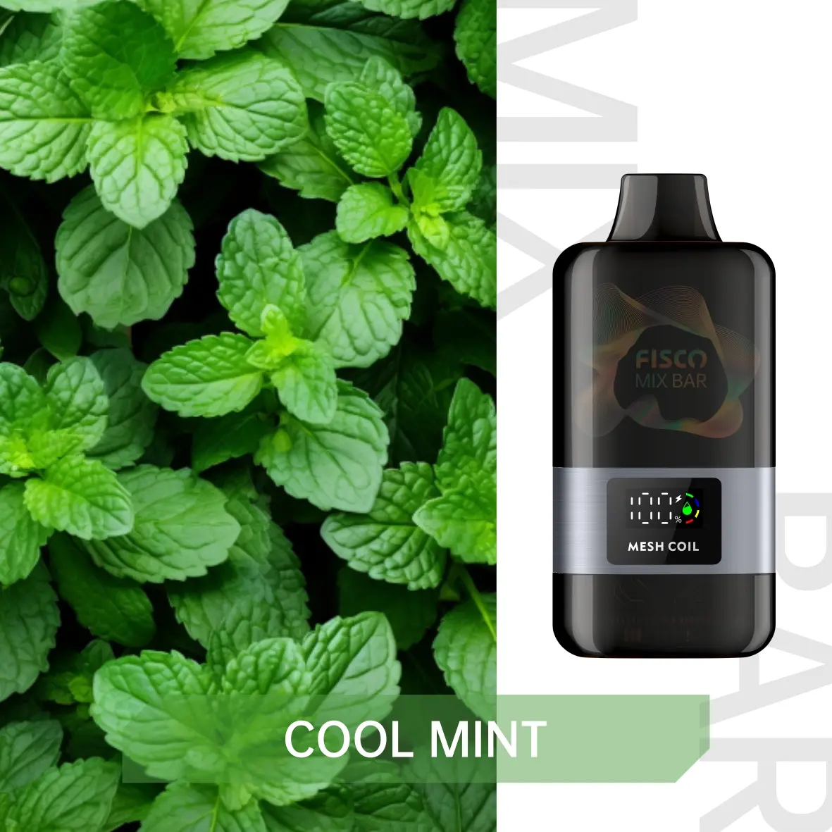 FISCO Mix Bar Cool Mint, 12,000 puff disposable vape, 50mg nicotine, Australia