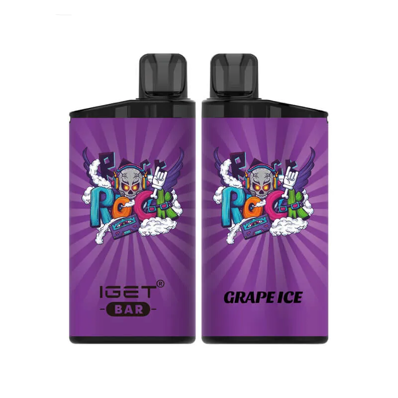 IGET Bar Grape Ice Nicotine Free, 3,500 puff disposable vape, 0mg, Australia