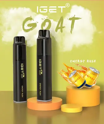 IGET Goat Energy Rush, 5,000 puff disposable vape, 50mg nicotine, Australia