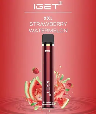IGET XXL Strawberry Watermelon, 1,800 puff disposable vape, 50mg nicotine, Australia