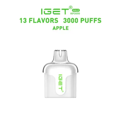 IGET Halo Apple, 3,000 puff disposable vape, 50mg nicotine, Australia