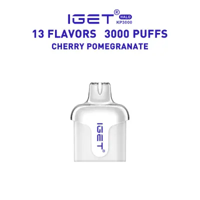 IGET Halo Cherry Pomegranate, 3,000 puff disposable vape, 50mg nicotine, Australia
