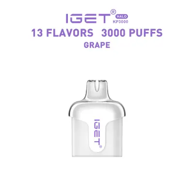 IGET Halo Grape, 3,000 puff disposable vape, 50mg nicotine, Australia