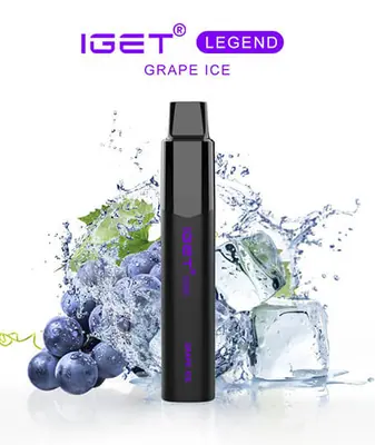 IGET Legend Grape Ice, 4,000 puff disposable vape, 50mg nicotine, Australia