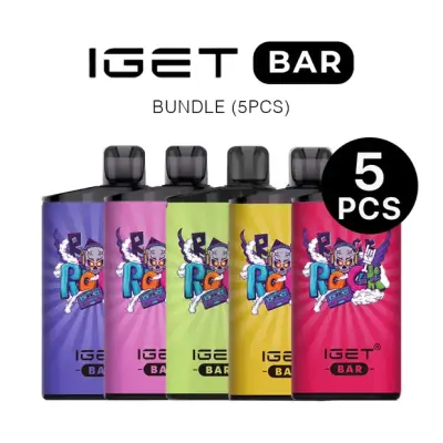 IGET Bar Bundle 5 Pack, multipack, 50mg nicotine, Australia