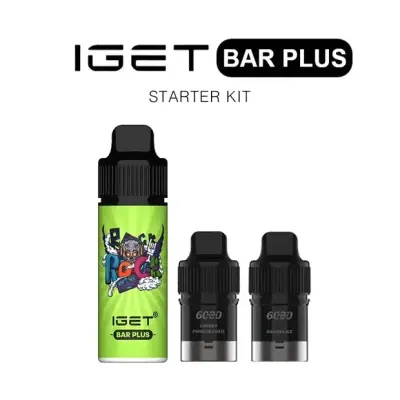 IGET Bar Plus Starter Kit 3 Pack, multipack, 50mg nicotine, Australia