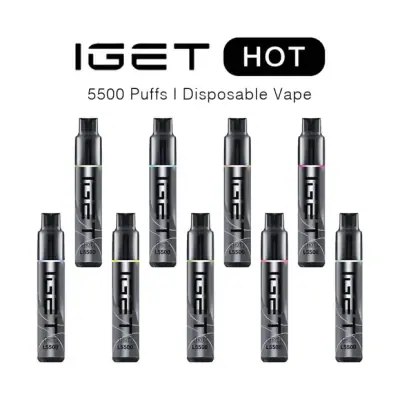 IGET Hot 5500 Puffs Mystery Flavours, 5,500 puff disposable vape, 50mg nicotine, Australia