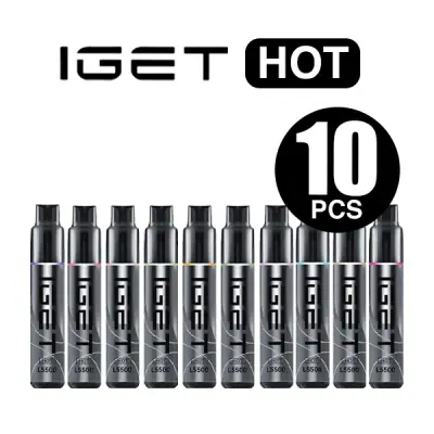 IGET Hot Box 10 Pack Mixed Flavours, 5,500 puff multipack, 50mg nicotine, Australia