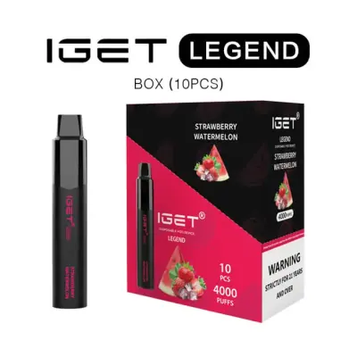 IGET Legend Box 10 Pack Single Flavour, 4,000 puff multipack, 50mg nicotine, Australia