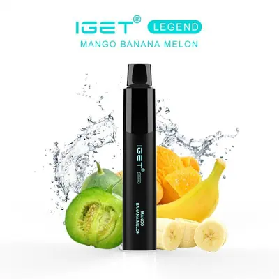 IGET Legend Mango Banana Melon, 4,000 puff disposable vape, 50mg nicotine, Australia
