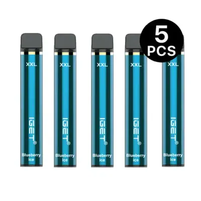 IGET XXL Blueberry Ice 5 Pack, 1,800 puff multipack, 50mg nicotine, Australia