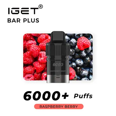 Bar Plus Pod Raspberry Berry, 6,000 puff disposable vape, 50mg nicotine, Australia