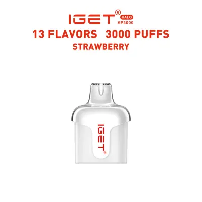 IGET Halo Strawberry, 3,000 puff disposable vape, 50mg nicotine, Australia