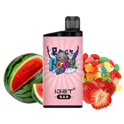 IGET Bar Strawberry Watermelon Hard Candy, 3,500 puff disposable vape, 50mg nicotine, Australia