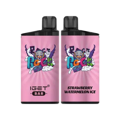 IGET Bar Strawberry Watermelon Ice Nicotine Free, 3,500 puff disposable vape, 0mg, Australia