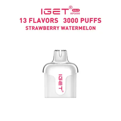 IGET Halo Strawberry Watermelon, 3,000 puff disposable vape, 50mg nicotine, Australia